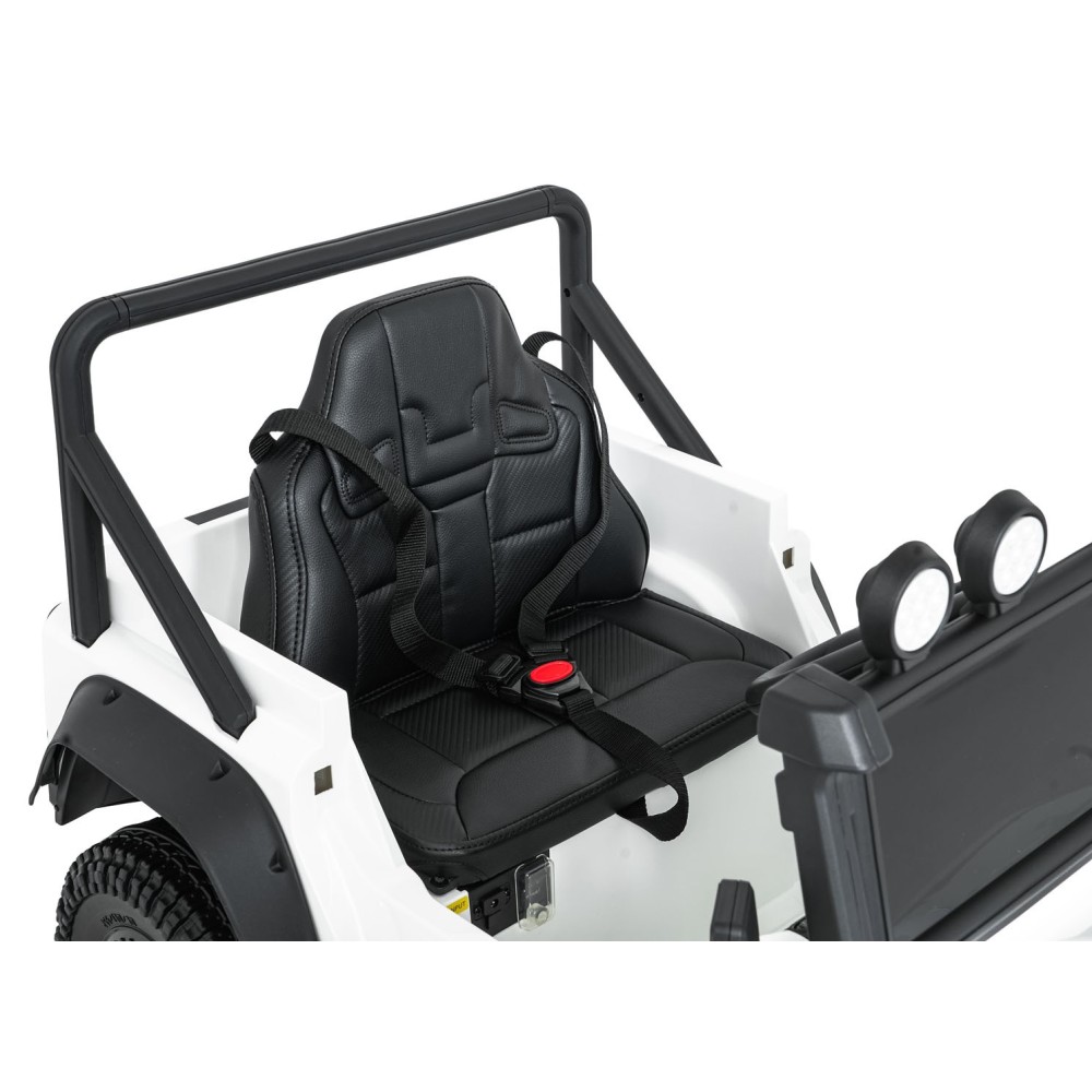 JOKO Elektrické autičko Land Rover Defender 110 SVX Concept 2x100W 24V, penové kolesá, kožené sedadlo, biele