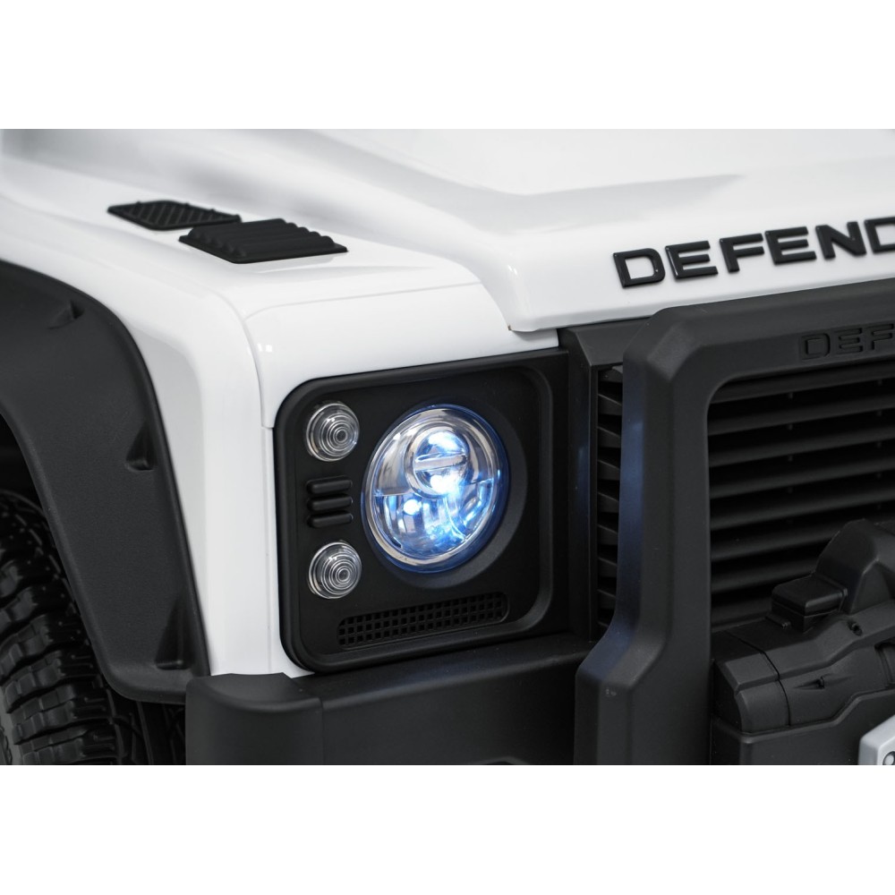 JOKO Elektrické autičko Land Rover Defender 110 SVX Concept 2x100W 24V, penové kolesá, kožené sedadlo, biele