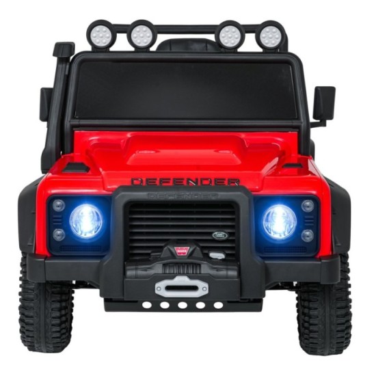 JOKO Elektrické autičko Land Rover Defender 110 SVX Concept 2x100W 24V, penové kolesá, kožené sedadlo, červené