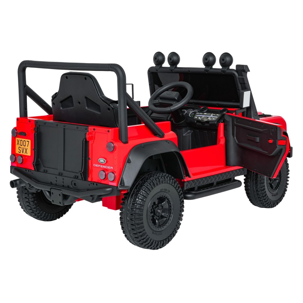 JOKO Elektrické autičko Land Rover Defender 110 SVX Concept 2x100W 24V, penové kolesá, kožené sedadlo, červené
