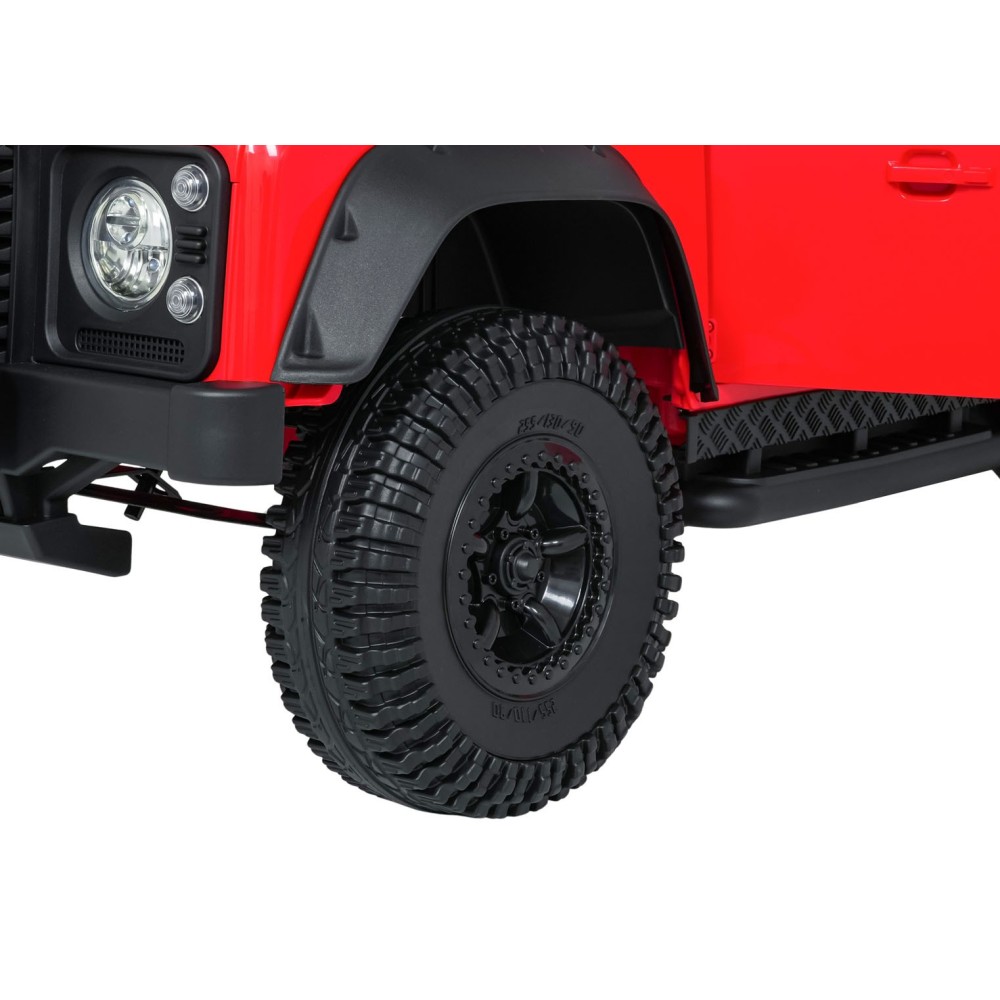 JOKO Elektrické autičko Land Rover Defender 110 SVX Concept 2x100W 24V, penové kolesá, kožené sedadlo, červené