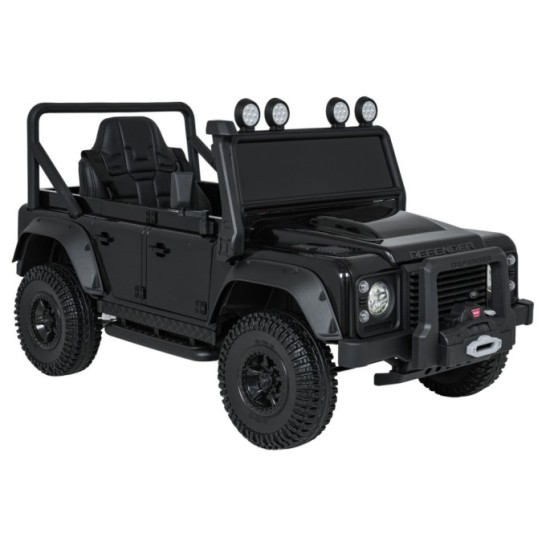 JOKO Elektrické autičko Land Rover Defender 110 SVX Concept 2x100W 24V, penové kolesá, kožené sedadlo, čierne