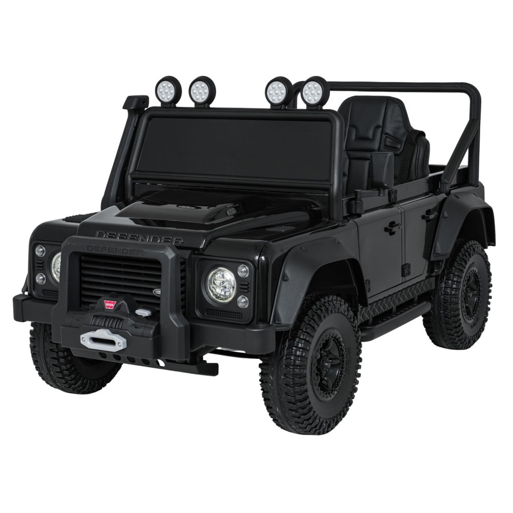 JOKO Elektrické autičko Land Rover Defender 110 SVX Concept 2x100W 24V, penové kolesá, kožené sedadlo, čierne
