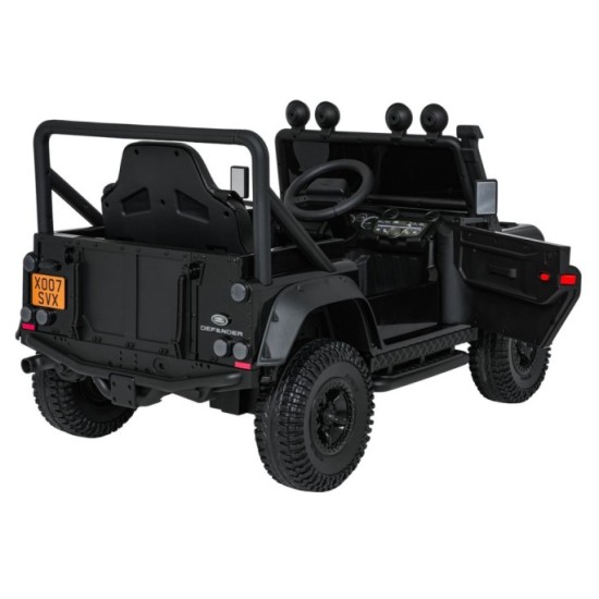 JOKO Elektrické autičko Land Rover Defender 110 SVX Concept 2x100W 24V, penové kolesá, kožené sedadlo, čierne