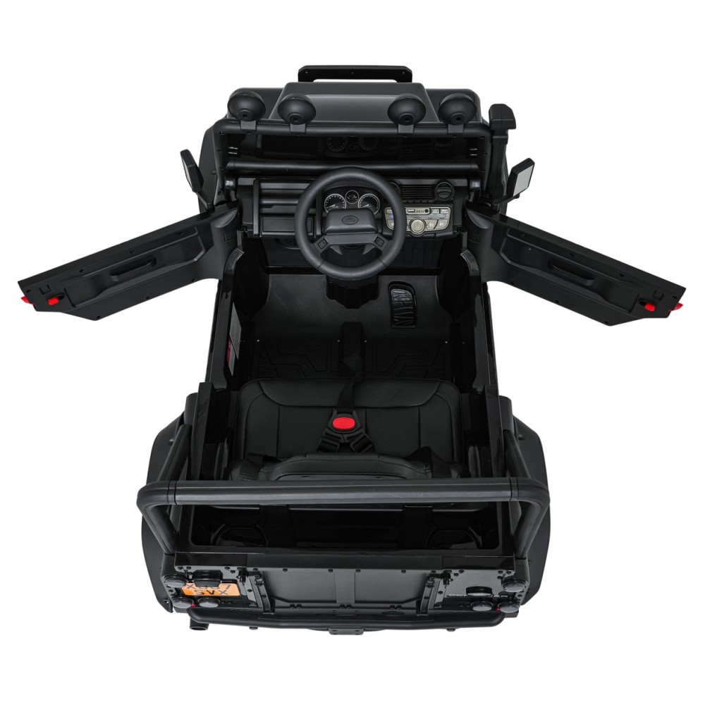 JOKO Elektrické autičko Land Rover Defender 110 SVX Concept 2x100W 24V, penové kolesá, kožené sedadlo, čierne