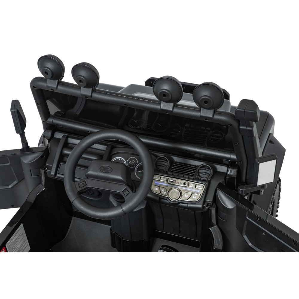 JOKO Elektrické autičko Land Rover Defender 110 SVX Concept 2x100W 24V, penové kolesá, kožené sedadlo, čierne