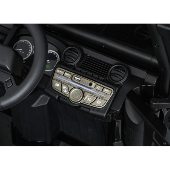 JOKO Elektrické autičko Land Rover Defender 110 SVX Concept 2x100W 24V, penové kolesá, kožené sedadlo, čierne