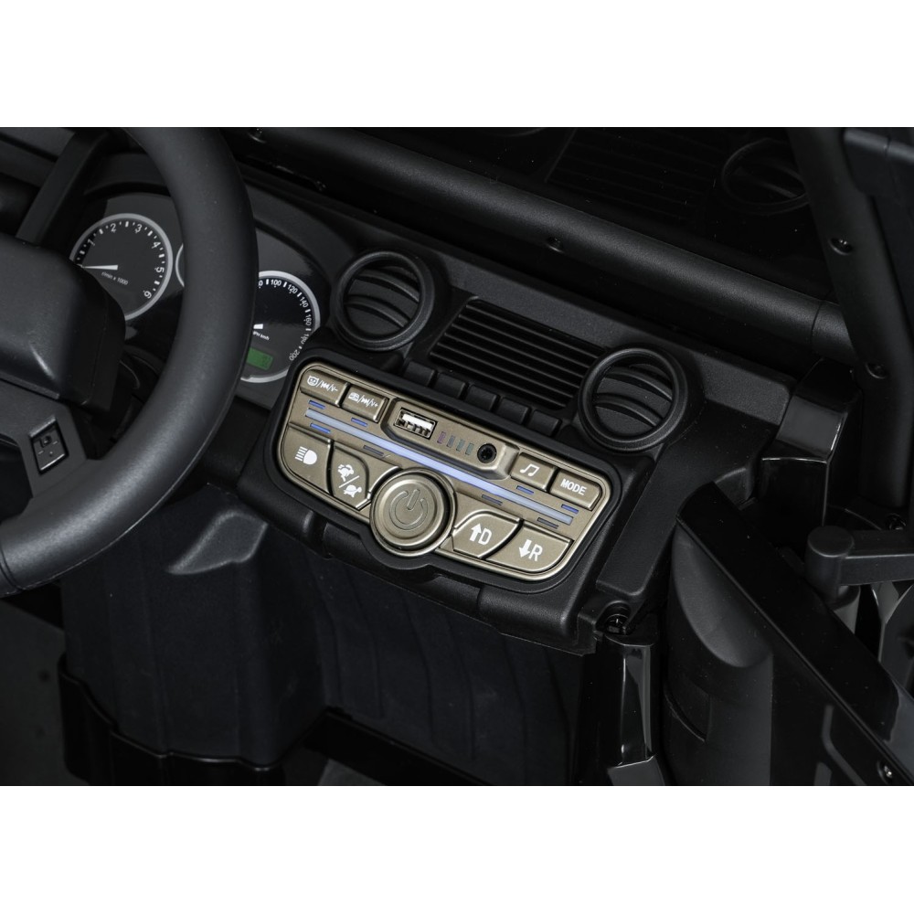 JOKO Elektrické autičko Land Rover Defender 110 SVX Concept 2x100W 24V, penové kolesá, kožené sedadlo, čierne