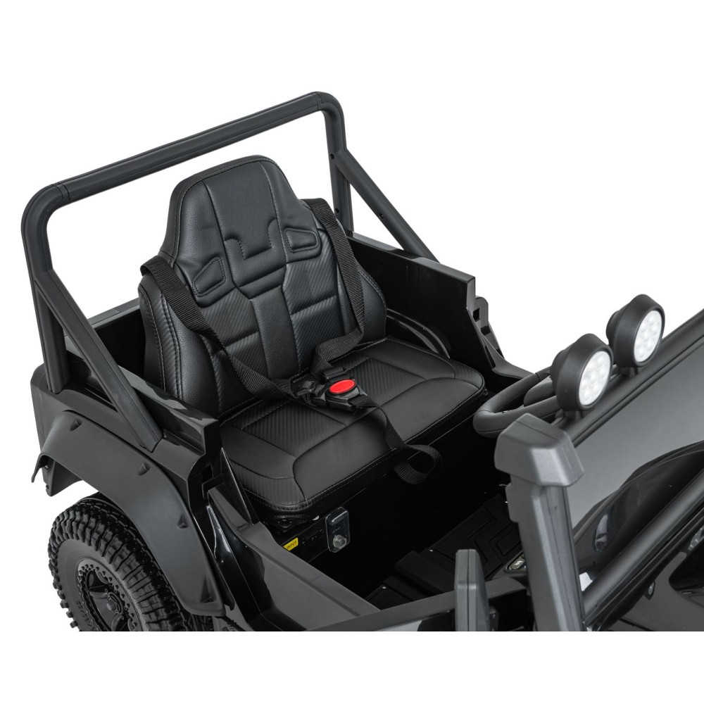JOKO Elektrické autičko Land Rover Defender 110 SVX Concept 2x100W 24V, penové kolesá, kožené sedadlo, čierne