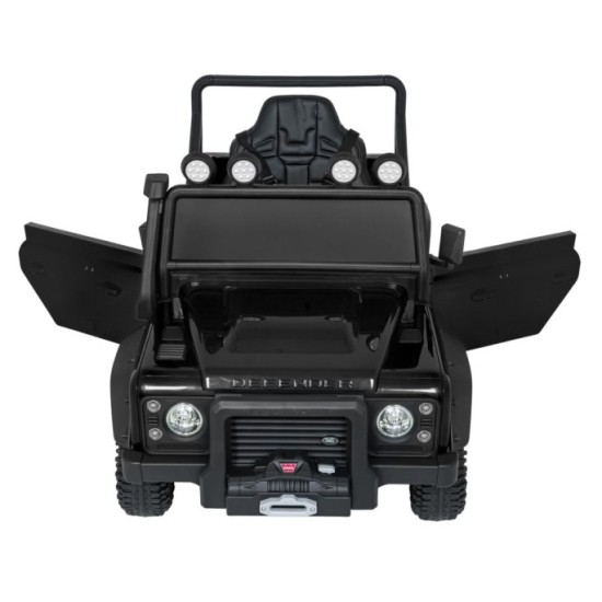 JOKO Elektrické autičko Land Rover Defender 110 SVX Concept 2x100W 24V, penové kolesá, kožené sedadlo, čierne