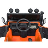 JOKO Elektrické autičko Land Rover Defender 110 SVX Concept 2x100W 24V, penové kolesá, kožené sedadlo, oranžové
