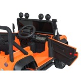 JOKO Elektrické autičko Land Rover Defender 110 SVX Concept 2x100W 24V, penové kolesá, kožené sedadlo, oranžové