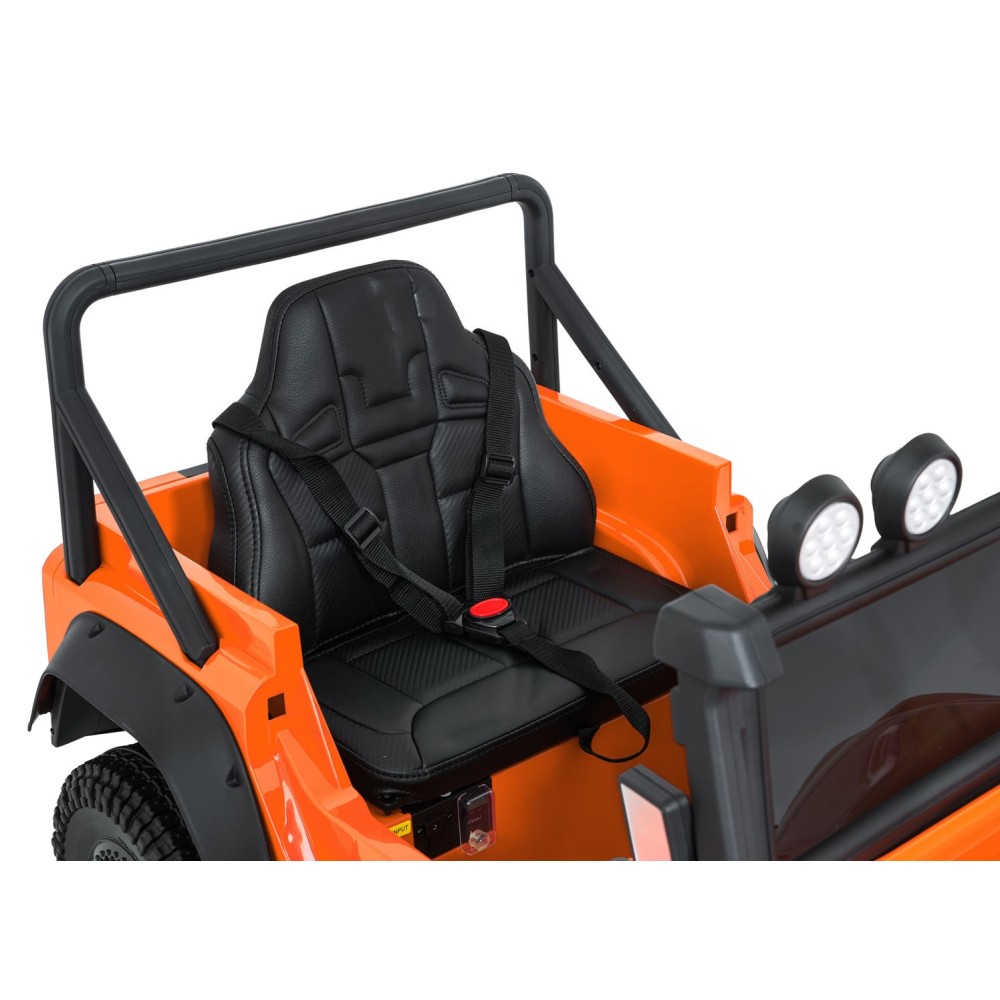 JOKO Elektrické autičko Land Rover Defender 110 SVX Concept 2x100W 24V, penové kolesá, kožené sedadlo, oranžové