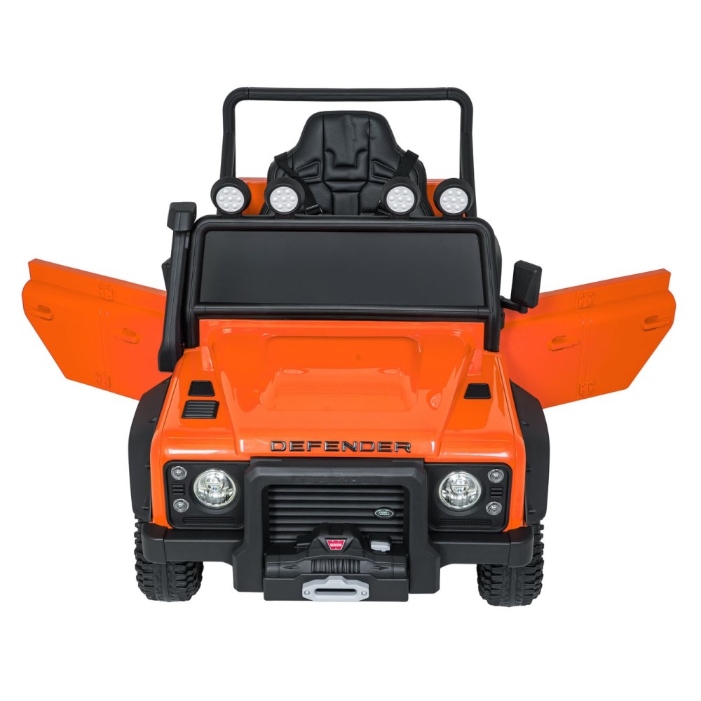 JOKO Elektrické autičko Land Rover Defender 110 SVX Concept 2x100W 24V, penové kolesá, kožené sedadlo, oranžové