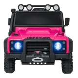 JOKO Elektrické autičko Land Rover Defender 110 SVX Concept 2x100W 24V, penové kolesá, kožené sedadlo, ružové