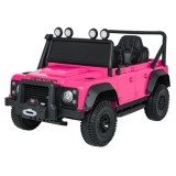 JOKO Elektrické autičko Land Rover Defender 110 SVX Concept 2x100W 24V, penové kolesá, kožené sedadlo, ružové