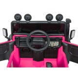 JOKO Elektrické autičko Land Rover Defender 110 SVX Concept 2x100W 24V, penové kolesá, kožené sedadlo, ružové