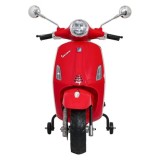 JOKO Elektrická Motorka Skúter Vespa ROMA, kožené sedalo, penové kolesá, červená