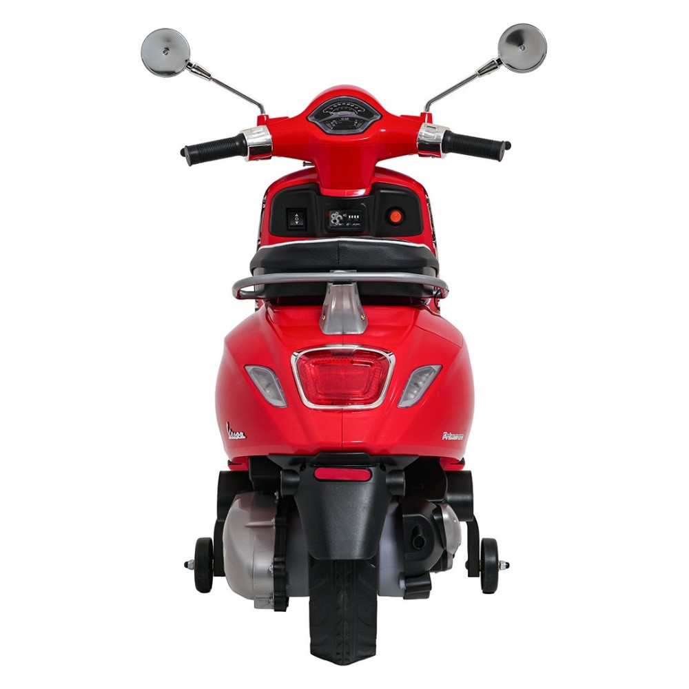 JOKO Elektrická Motorka Skúter Vespa ROMA, kožené sedalo, penové kolesá, červená