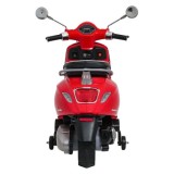 JOKO Elektrická Motorka Skúter Vespa ROMA, kožené sedalo, penové kolesá, červená