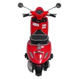 JOKO Elektrická Motorka Skúter Vespa ROMA, kožené sedalo, penové kolesá, červená