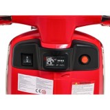 JOKO Elektrická Motorka Skúter Vespa ROMA, kožené sedalo, penové kolesá, červená