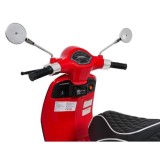 JOKO Elektrická Motorka Skúter Vespa ROMA, kožené sedalo, penové kolesá, červená