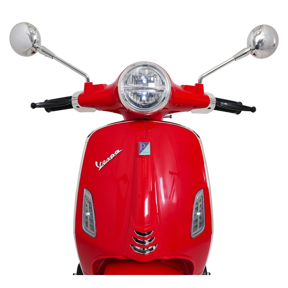 JOKO Elektrická Motorka Skúter Vespa ROMA, kožené sedalo, penové kolesá, červená