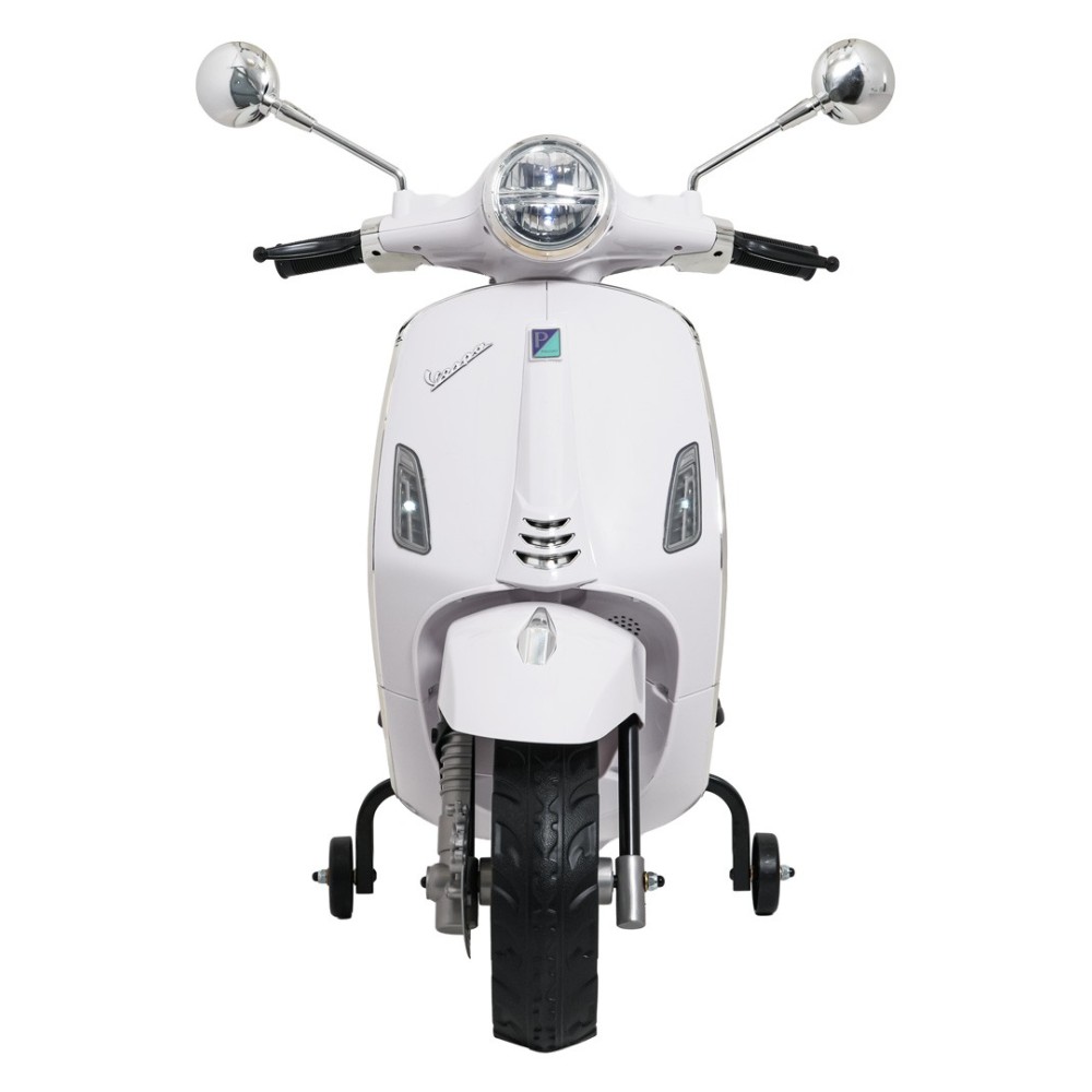 JOKO Elektrická Motorka Skúter Vespa ROMA, kožené sedalo, penové kolesá, biela