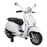 JOKO Elektrická Motorka Skúter Vespa ROMA, kožené sedalo, penové kolesá, biela