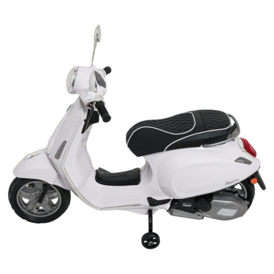 JOKO Elektrická Motorka Skúter Vespa ROMA, kožené sedalo, penové kolesá, biela
