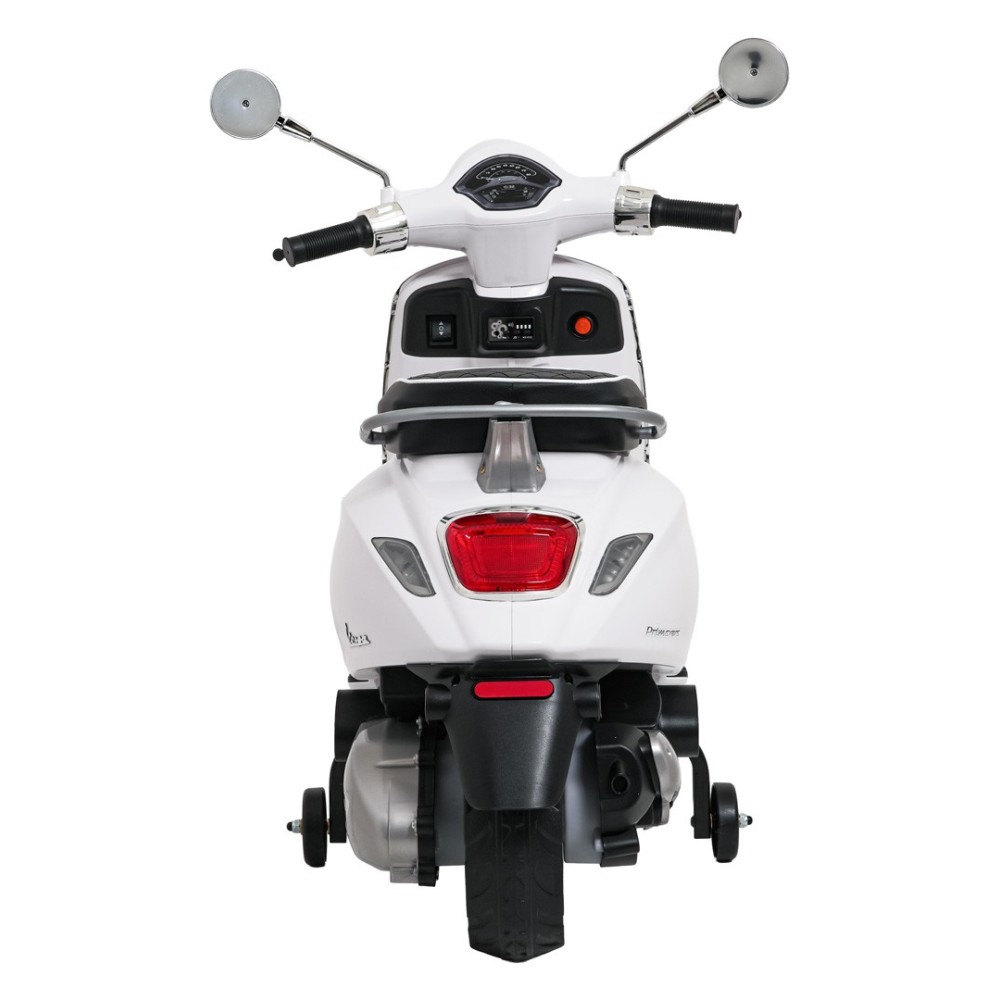 JOKO Elektrická Motorka Skúter Vespa ROMA, kožené sedalo, penové kolesá, biela
