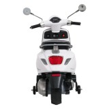 JOKO Elektrická Motorka Skúter Vespa ROMA, kožené sedalo, penové kolesá, biela