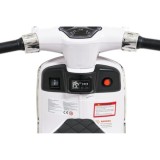 JOKO Elektrická Motorka Skúter Vespa ROMA, kožené sedalo, penové kolesá, biela