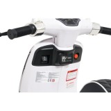 JOKO Elektrická Motorka Skúter Vespa ROMA, kožené sedalo, penové kolesá, biela