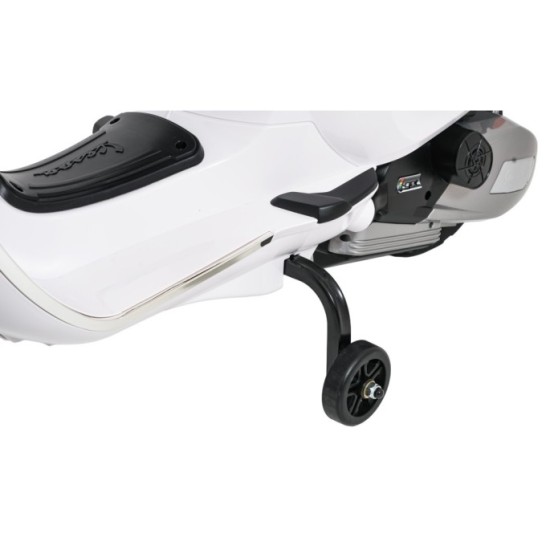 JOKO Elektrická Motorka Skúter Vespa ROMA, kožené sedalo, penové kolesá, biela