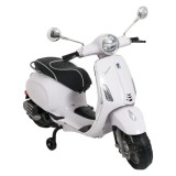 JOKO Elektrická Motorka Skúter Vespa ROMA, kožené sedalo, penové kolesá, biela