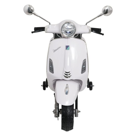 JOKO Elektrická Motorka Skúter Vespa ROMA, kožené sedalo, penové kolesá, biela