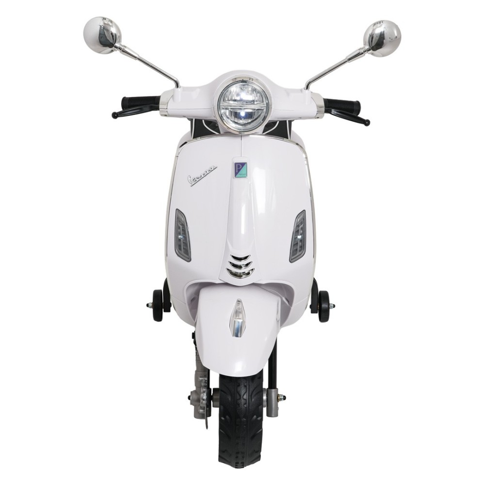 JOKO Elektrická Motorka Skúter Vespa ROMA, kožené sedalo, penové kolesá, biela