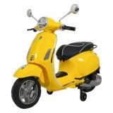 JOKO Elektrická Motorka Skúter Vespa ROMA, kožené sedalo, penové kolesá, žltá