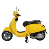 JOKO Elektrická Motorka Skúter Vespa ROMA, kožené sedalo, penové kolesá, žltá