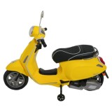 JOKO Elektrická Motorka Skúter Vespa ROMA, kožené sedalo, penové kolesá, žltá