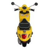 JOKO Elektrická Motorka Skúter Vespa ROMA, kožené sedalo, penové kolesá, žltá
