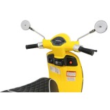 JOKO Elektrická Motorka Skúter Vespa ROMA, kožené sedalo, penové kolesá, žltá