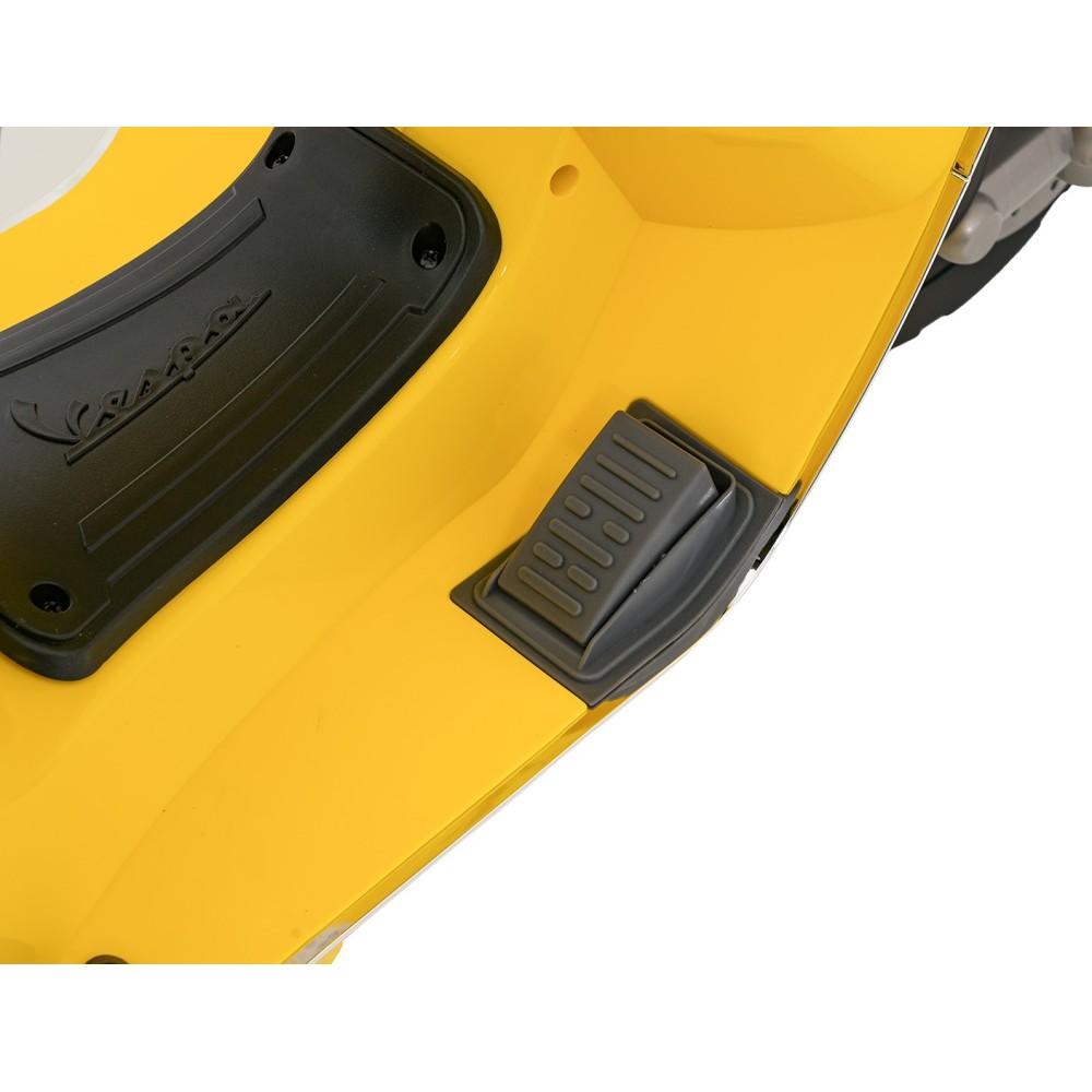 JOKO Elektrická Motorka Skúter Vespa ROMA, kožené sedalo, penové kolesá, žltá