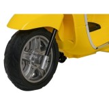JOKO Elektrická Motorka Skúter Vespa ROMA, kožené sedalo, penové kolesá, žltá