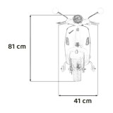 JOKO Elektrická Motorka Skúter Vespa ROMA, kožené sedalo, penové kolesá, žltá