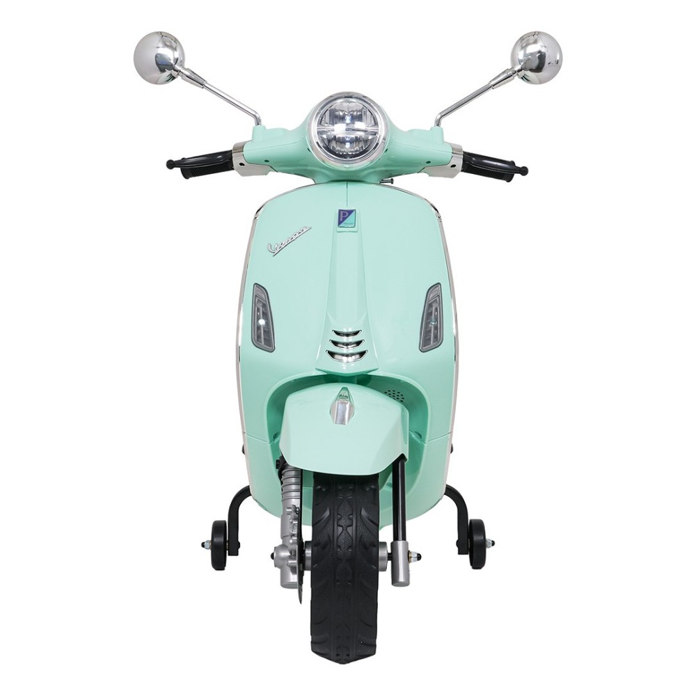 JOKO Elektrická Motorka Skúter Vespa ROMA, kožené sedalo, penové kolesá, zelená