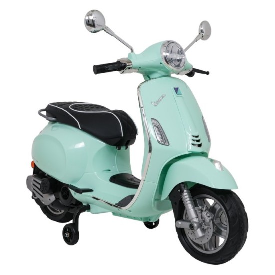 JOKO Elektrická Motorka Skúter Vespa ROMA, kožené sedalo, penové kolesá, zelená