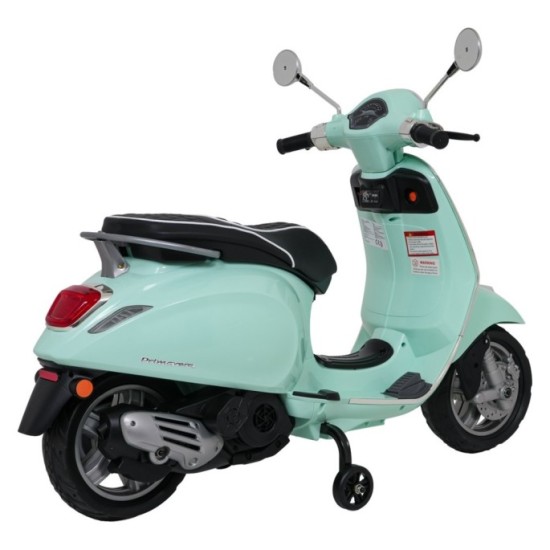 JOKO Elektrická Motorka Skúter Vespa ROMA, kožené sedalo, penové kolesá, zelená